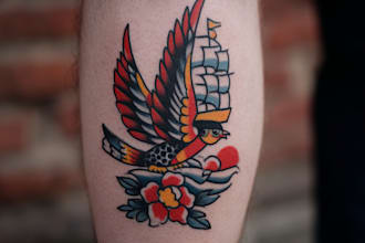 create any design in traditional tattoo or old school style