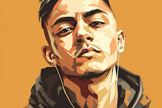 draw vector portrait from your photo in 24 hours