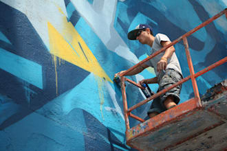 draw graffiti designs murals and wall art or skateboards
