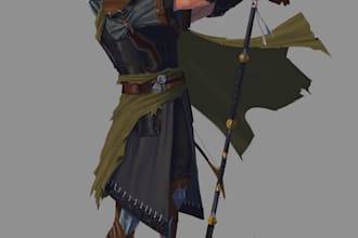 do a fantasy character dnd art and d and d character