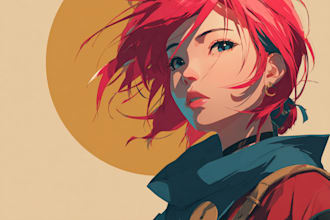 draw anime character illustration