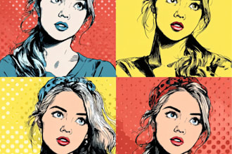 draw comic pop art portrait