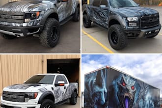 create custom vehicle wrap, cars, pickups, trailers,