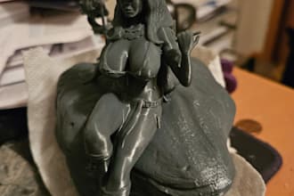 do 3d model, miniature creature 3d figurine, 3d bust model for 3d print, paint