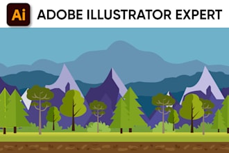 do or edit any type of graphic design work in adobe illustrator