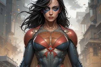 draw you into superhero comic book pop art cartoon
