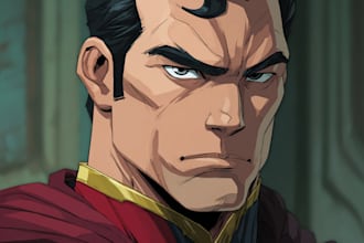 draw you a dc or marvel style comic book superhero or villain character