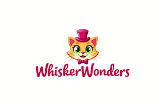 make cat mascot logo design without any copyright concept