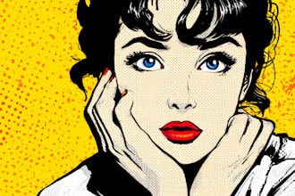 draw pop art or roy lichtenstein style