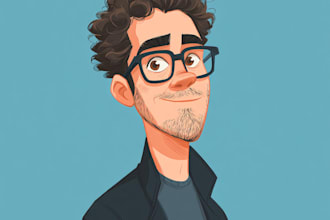 create illustration vector graphic cartoon character