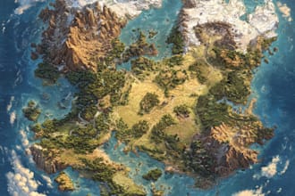 design vector maps, event maps, fantasy festival maps