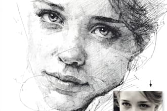 draw face portrait painting for gift