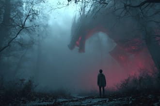 do sci fi horror and fantasy scene concept art illustrations