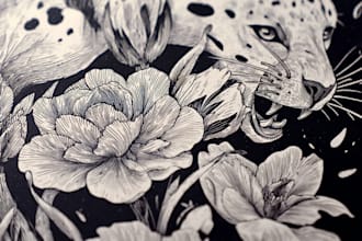 draw high quality animal, insect, and botanical art