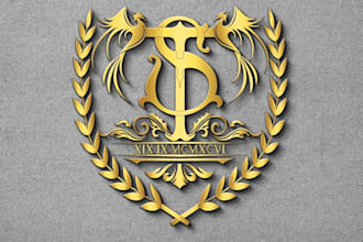 forge a noble heraldic logo, family crest, or royal coat of arms