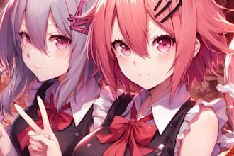 draw your anime girl original character or fanart