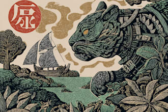create custom linocut based on your request