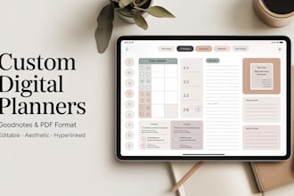 design aesthetic digital planner journal custom template for goodnote pdf