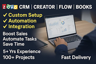 customize zoho CRM, creator, books, flow, and automate your entire system