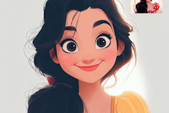 make a disney cartoon portrait