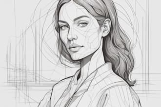 draw unique one line vector illustration