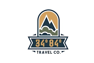 design an adventure, travel, outdoor, and camp logo