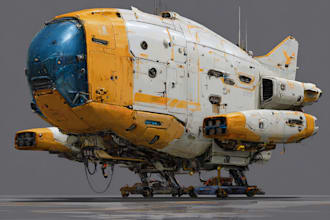 draw custom spaceship sci fi steampunk nft