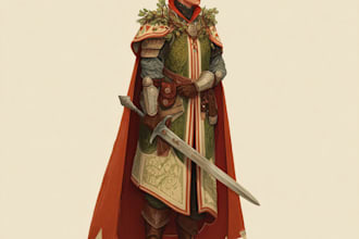 paint your dark fantasy dnd character illustration
