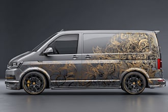 make car wrap design, vehicle sticker or decals wraps design