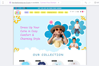 design professional shopify website kids clothing store
