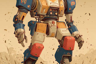 draw mecha robot gundam illustrations