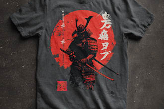 design vector art with japanese style for t shirt