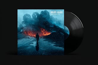 design a professional album cover or music artwork