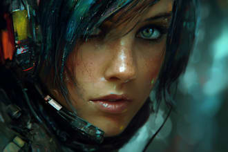 design stunning sci fi portrait art