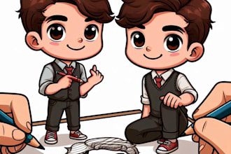 draw cartoon avatar, cartoon character, caricature character