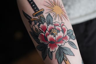 draw you a design with traditional tattoo style
