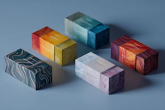 design minimal, modern and luxury packaging or label