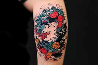 do a personalized japanese style tattoo desing