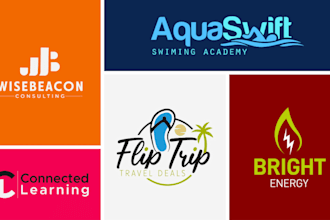 do 3d modern minimalist business logo design
