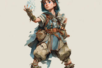 do a sci fi art, fantasy sci fi character art