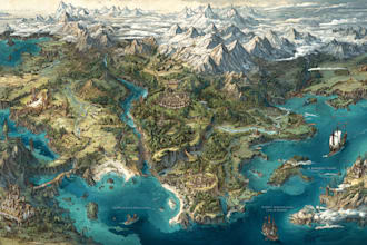 fantasy map design map illustration city map dnd world map