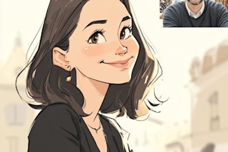 draw a funny cartoon caricature portrait caricature