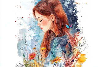 paint watercolor paintings and digital illustrations