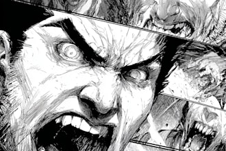 draw comic manga art comic book for you