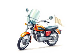 draw realistic watercolor portrait style car, bike vehicle