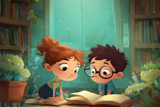 illustrate children story book illustration, children story