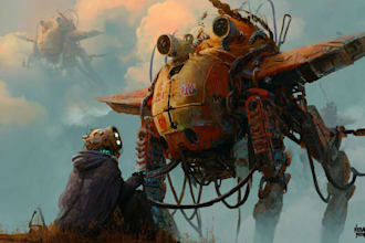 draw sci fi illustration and sci fi art