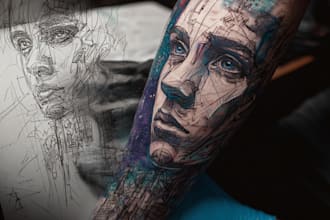 draw custom tattoo design as a tattoo artist