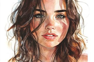 draw a rainbow watercolor portrait of your pet