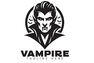 make a creative vampire logo design for your company